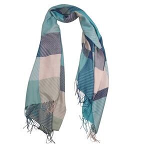 Alpaca International Color Block Baby Alpaca Silk Shawl Scarf Wrap Classic Boho